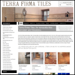 Screen shot of the Terra Firma Tiles website.