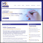 Screen shot of the MCK Construction website.