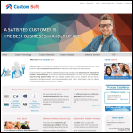 Screen shot of the Custom Soft Solutions website.