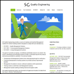 Screen shot of the SG Quality Engineering website.