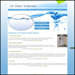 Screen shot of the UK Water Softeners website.