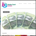 Screen shot of the Hanley Court Printers website.