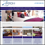 Screen shot of the Ziboh Interiors website.