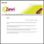 Screen shot of the Zewi Ltd website.