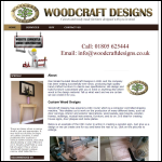 Screen shot of the Woodcraft Designs website.