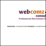 Screen shot of the Webcomz Consulting Ltd website.