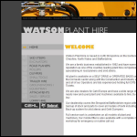 Screen shot of the Watson Plant Hire website.