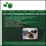 Screen shot of the Versatile Packaging Solutions website.