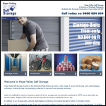 Screen shot of the Hope Valley Self Storage Ltd website.