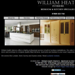 Screen shot of the William Heath Interiors website.