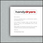 Screen shot of the Handy Dryers website.