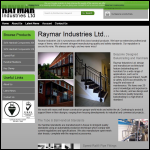 Screen shot of the Raymar Industries Ltd website.