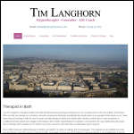 Screen shot of the Tim Langhorn website.