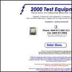 Screen shot of the 2000 Test Equipment website.