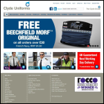 Screen shot of the Clyde Uniforms website.