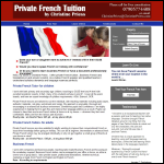 Screen shot of the Private French Tuition by Christine Priess website.