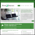 Screen shot of the Pinefresh Cleaning website.