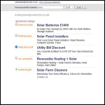 Screen shot of the Solar Panel Power UK website.