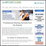 Screen shot of the Herts Carpet Cleaning website.