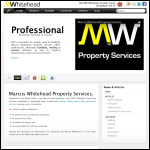 Screen shot of the Marcus Whitehead Property Services website.