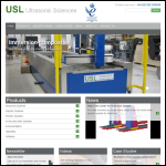 Screen shot of the Ultrasonic Sciences Ltd website.