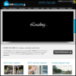 Screen shot of the Homes Secured Ltd website.