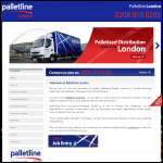 Screen shot of the Palletline London Ltd website.