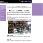 Screen shot of the A1 Print & Stitch Ltd website.