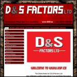Screen shot of the D & S Factors Ltd website.