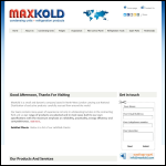 Screen shot of the Maxkold website.