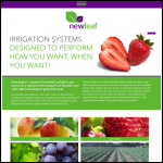 Screen shot of the New Leaf Irrigation Ltd website.