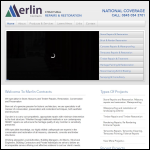 Screen shot of the Merlin Repair Specialists Ltd website.
