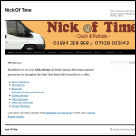 Screen shot of the Nick of Time website.
