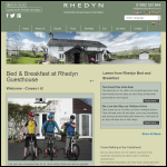 Screen shot of the Rhedyn Guest House website.