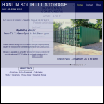 Screen shot of the Hanlin Storage website.