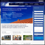 Screen shot of the UK Roofing Services website.