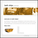 Screen shot of the Bath Skip Hire website.