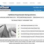 Screen shot of the CWP OptiGlaze (Glass & Glazing Protection) website.