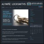Screen shot of the Alympic Locksmiths Birmingham website.