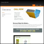 Screen shot of the Canvey Skip Hire website.