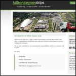 Screen shot of the Milton Keynes Skips website.