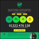 Screen shot of the Kyox Locksmiths of Dartford website.