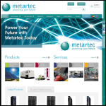 Screen shot of the Metartec website.