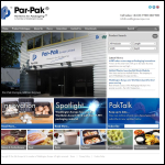 Screen shot of the Par-Pak Europe Ltd website.