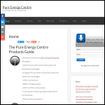 Screen shot of the Pure Energy Centre website.