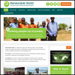 Screen shot of the Renewable World website.