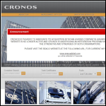 Screen shot of the Cronos website.