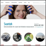 Screen shot of the Svantek UK Ltd website.