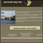 Screen shot of the Plymouth Skip Hire Co website.