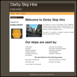 Screen shot of the Derbyskips.com website.